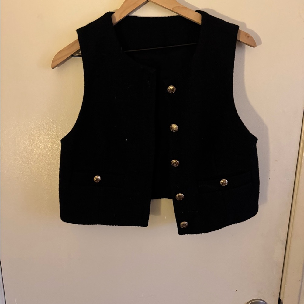 & Other Stories Black Crop Top